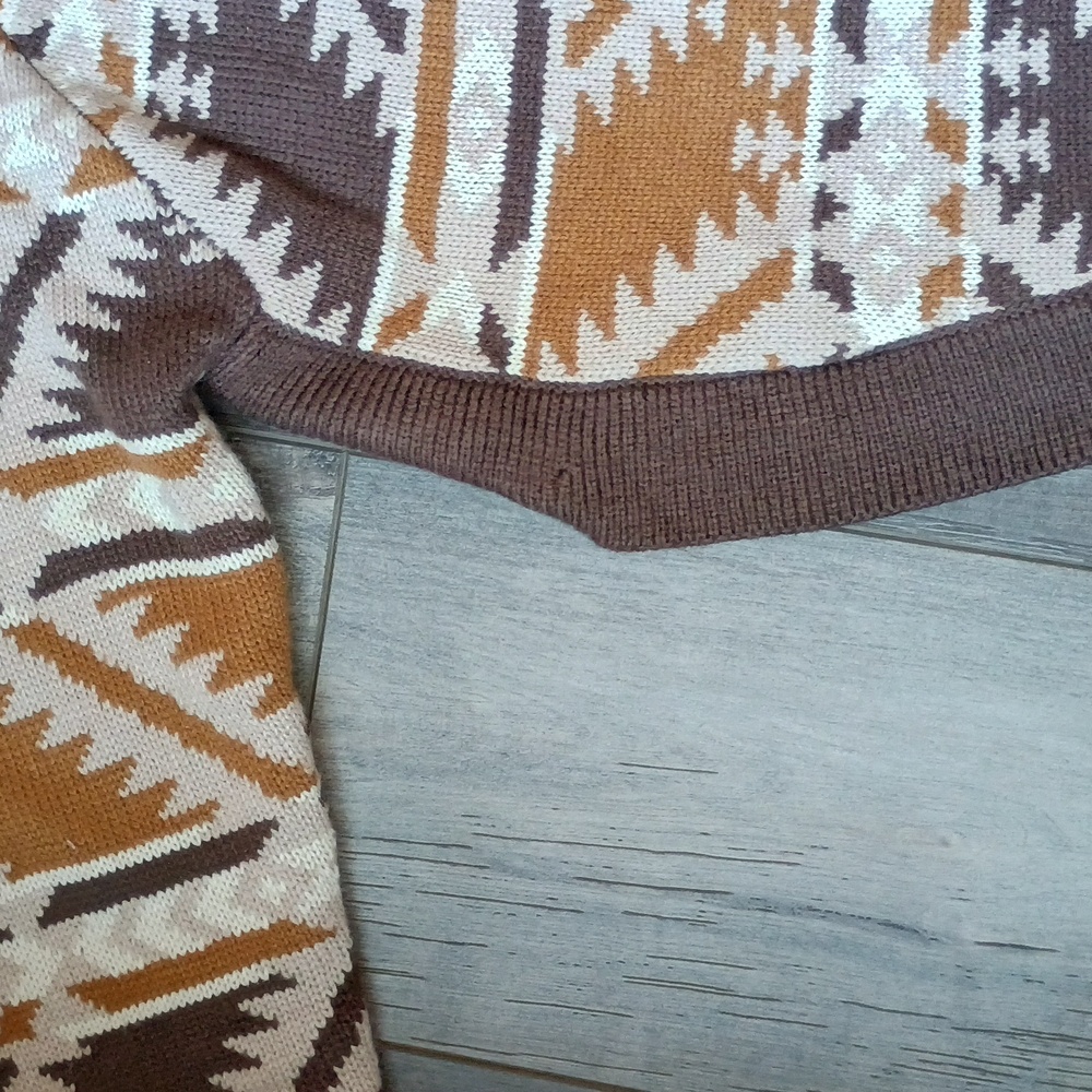 Cotton and Rye Sweater Size L Aztec Western Cowgirl Rodeo - Picture 6 of 15